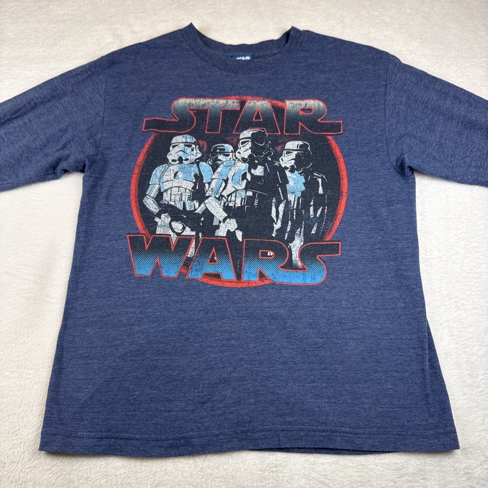 StarWars | 2011 Boys Graphic Print Stormtroopers Blue Long Sleeve Large T Shirt